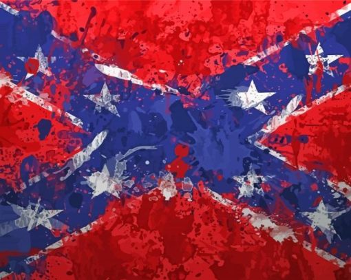 Confederate Flag Art Diamond Painting