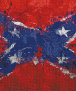 Confederate Flag Art Diamond Painting