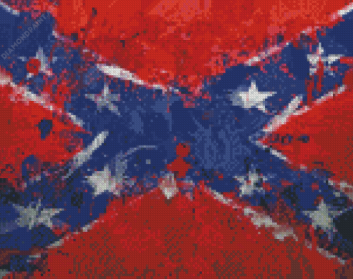 Confederate Flag Art Diamond Painting