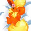 Cute Flareon Pokemon Species Diamond Painting