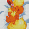 Cute Flareon Pokemon Species Diamond Painting