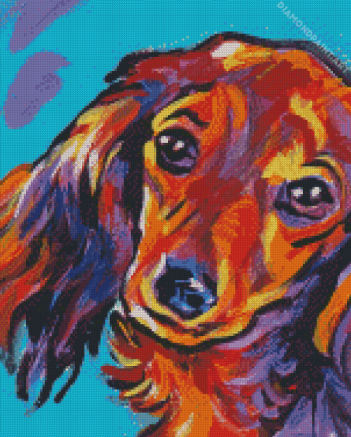 Dachshund Dog Colorful Diamond Paintings