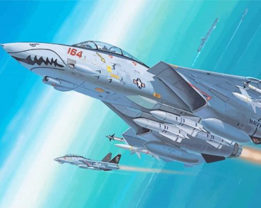 F14 Tomcat Aircraft Diamond Painting