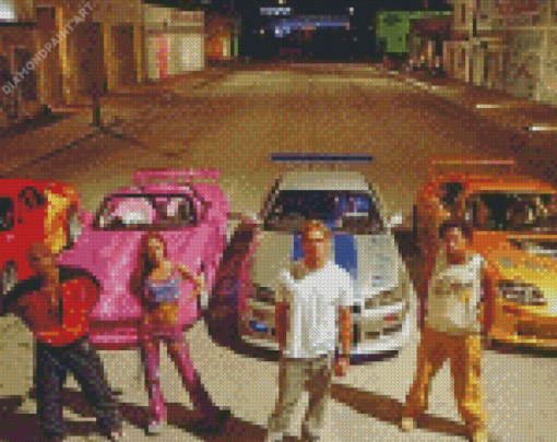 Fast And Furious Cars And Characters Diamond Paintings