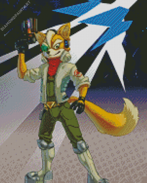 Fox McCloud Star Fox Game Diamond Painting