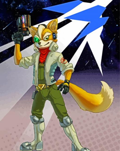 Fox McCloud Star Fox Game Diamond Painting