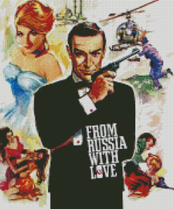 From Russia With Love Movie Poster Diamond Painting