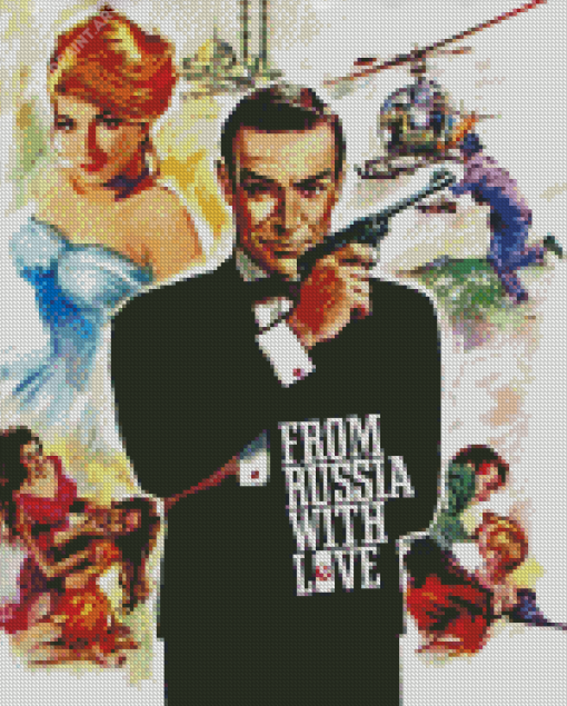 From Russia With Love Movie Poster Diamond Painting