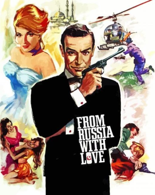 From Russia With Love Movie Poster Diamond Painting