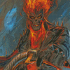 Ghost Rider Skull Diamond Painting