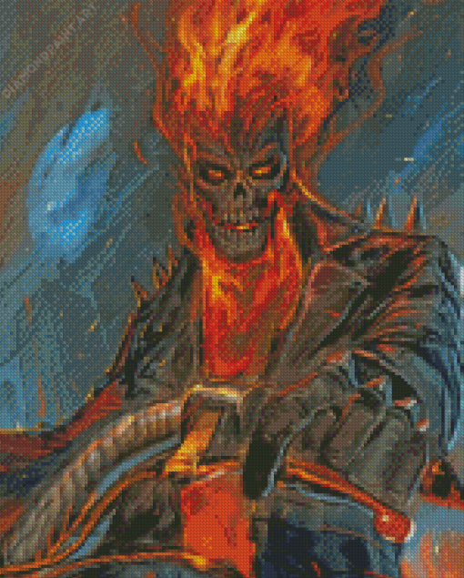 Ghost Rider Skull Diamond Painting