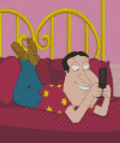 Glenn Quagmire Chatting On Phone Diamond Painting