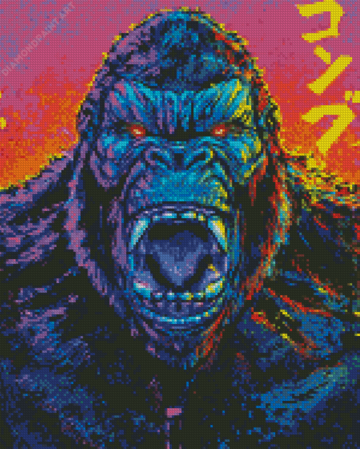 Godzilla King Kong Art Diamond Painting