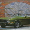 Green 72 Ford Mustang Diamond Painting