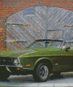 Green 72 Ford Mustang Diamond Painting