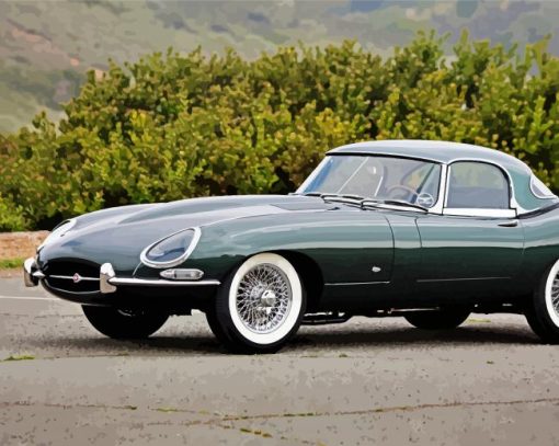 Green Jaguar Type 1 Diamond Diamond Paintings