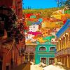 Guanajuato Colorful Houses Diamond Paintings