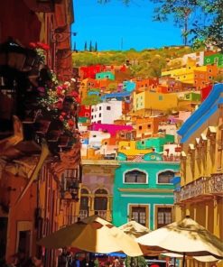 Guanajuato Colorful Houses Diamond Paintings