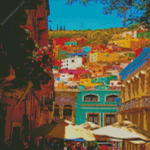 Guanajuato Colorful Houses Diamond Paintings