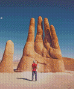 Hand Of The Desert Statue Atacama Desert Diamond Painting