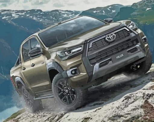 Hilux Toyota Pickup Truck Diamond Painting