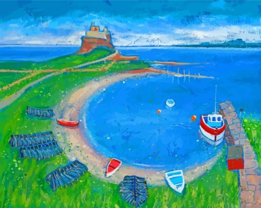 Holy Island Of Lindisfarne Art Diamond Painting