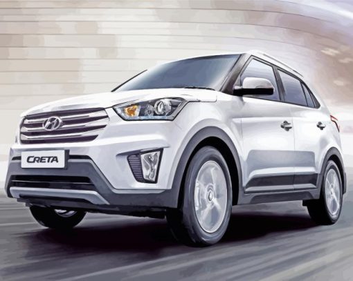 Hyundai Creta On Road Diamond Painting