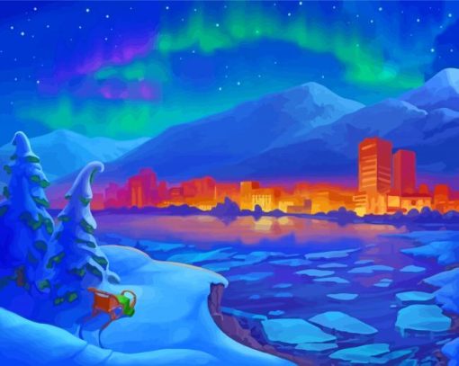 Illustration Alaska Diamond Painting