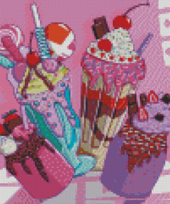 Illustration Milkshake Diamond Painting