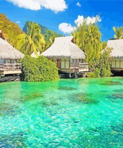 Jamaica Beach Huts Diamond Painting