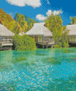 Jamaica Beach Huts Diamond Painting