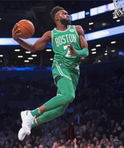 Jaylen Brown Dunk Diamond Painting