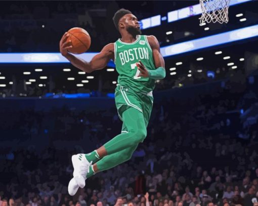 Jaylen Brown Dunk Diamond Painting