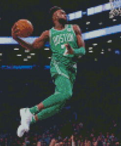 Jaylen Brown Dunk Diamond Painting