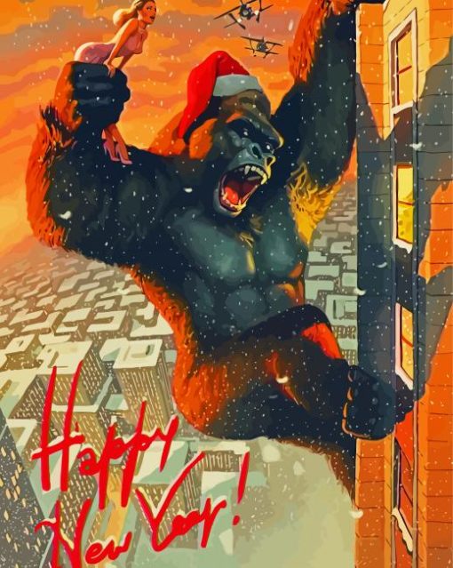 King Kong Happy New Year Diamond Painting