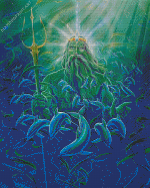 King Neptune And Dolphins Diamond Painting