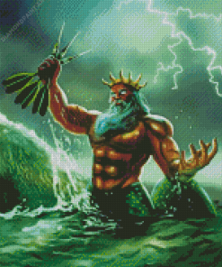 King Neptune In Sea Art Diamond Painting