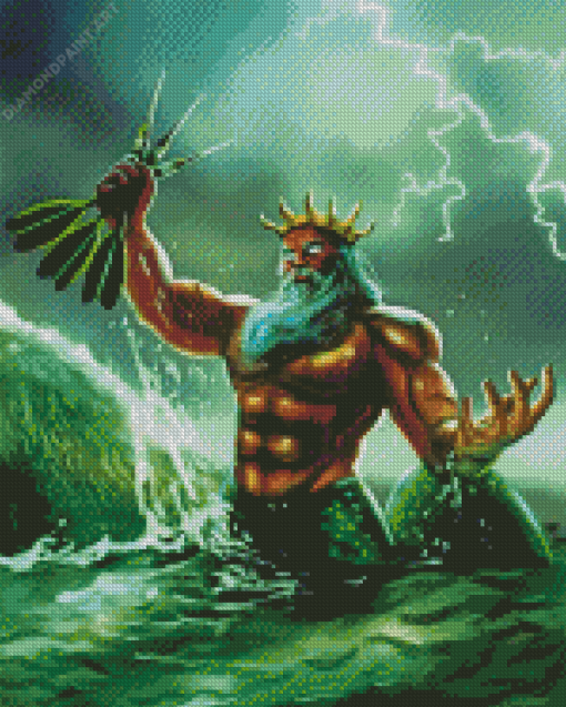 King Neptune In Sea Art Diamond Painting