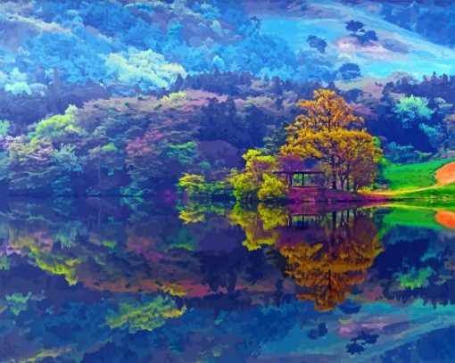 Korea Landscape Nature Reflection Diamond Paintings