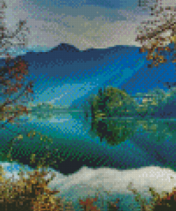 Lake Idro Landscape Diamond Painting