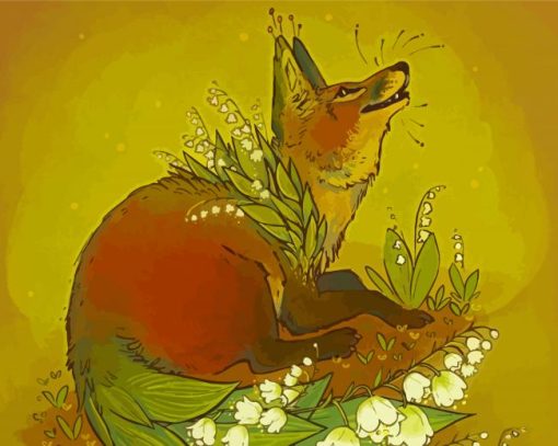 Lily Of Valley And Fox Diamond Painting