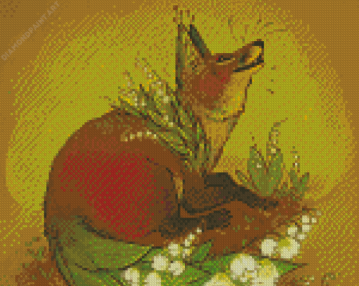 Lily Of Valley And Fox Diamond Painting