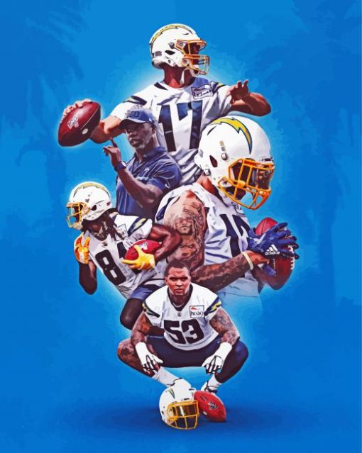 Los Angeles Chargers Players Diamond Painting