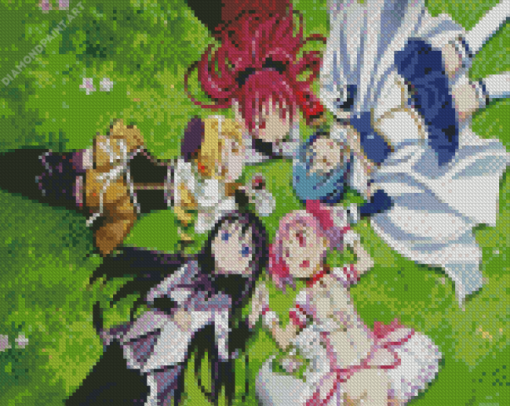 Madoka Kaname And Anime Girls Diamond Painting