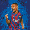 Malcom Footballer Art Diamond Paintings