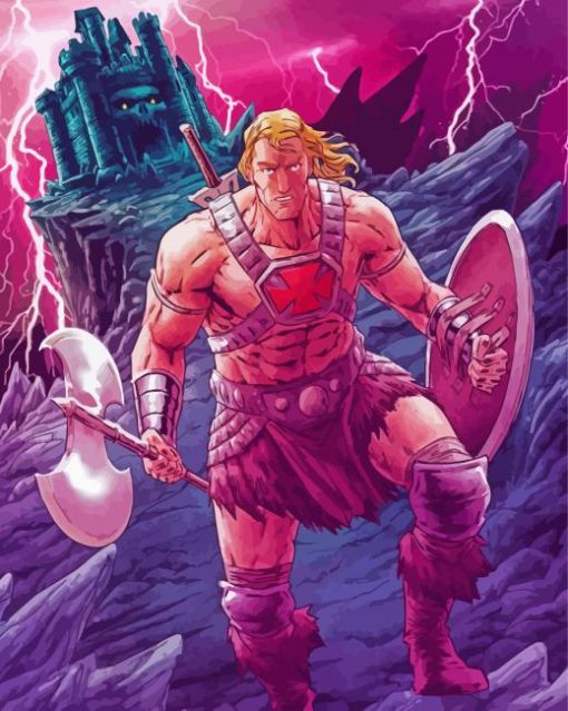 Masters Of The Universe He Man Art Diamond Painting