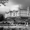 Monochrome Dunrobin Castle Building Diamond Paintings