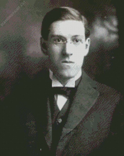 Monochrome Howard Phillips Lovecraft Diamond Painting