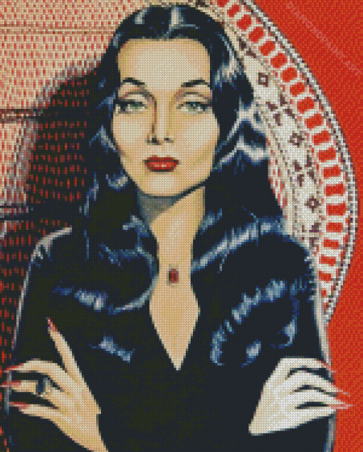 Morticia Addams Vampire Diamond Painting