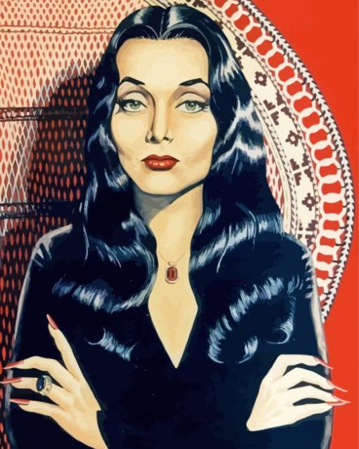 Morticia Addams Vampire Diamond Painting